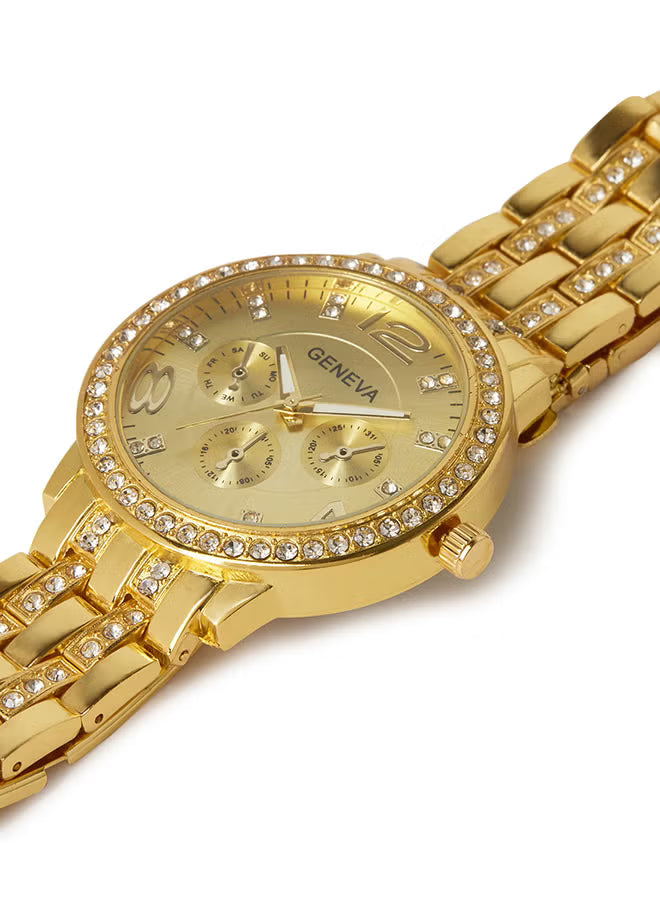 Women's Water Resistant Stainless Steel Analog Watch AWNTG-01-W0011 - 37 mm