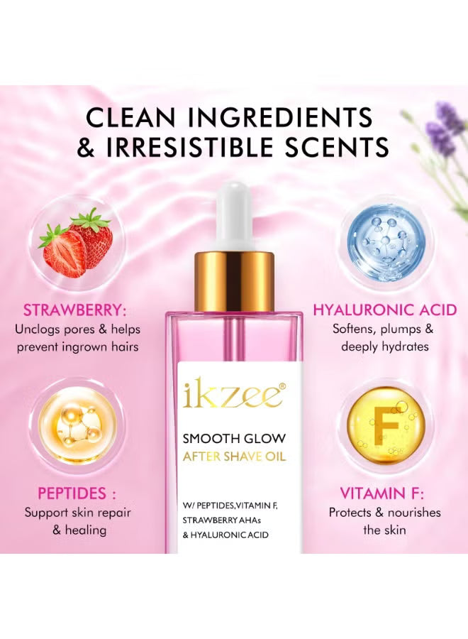 100ml Smooth Glow After Shave Oil Prevents Ingrown Hairs Moisturize Soothe Hydrates and Keep Skin Smooth After Shaving Oils Strengthens Skin Barrier After Shave Oil for Women and Men