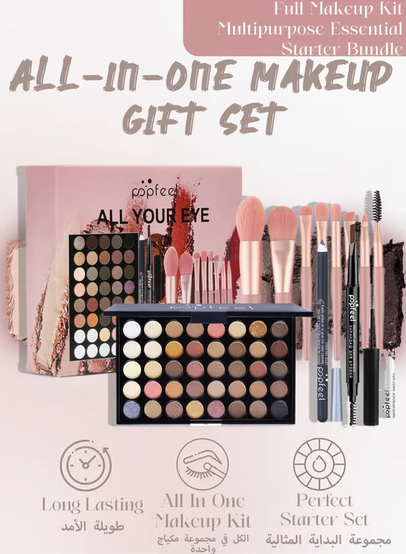 All-in-one Holiday Makeup Gift Set | Makeup Kit For Women Full Kit Multipurpose Essential Starter Bundle