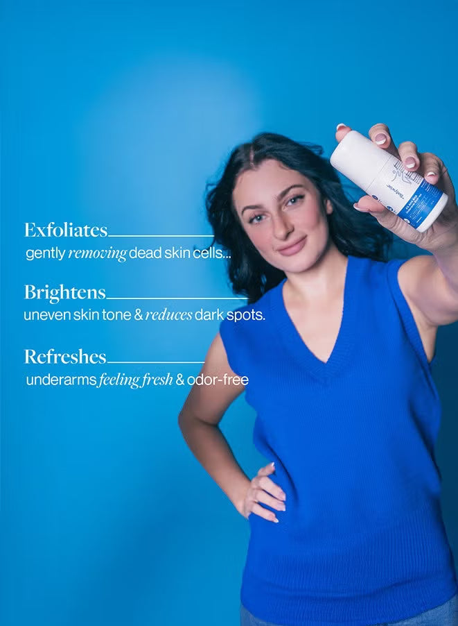 4% AHA BHA Underarm Roll on | With 2% Lactic Acid, 1% Mandelic Acid, 1% Salicylic Acid | Prevents Odour, Reduces Pigmentation | For Radiant Underarms | Suitable For Sensitive Skin | Flora 50ml