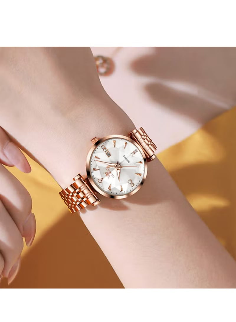 Watches for Women Stainless Steel Quartz Water Resistant Analog Watch 5536