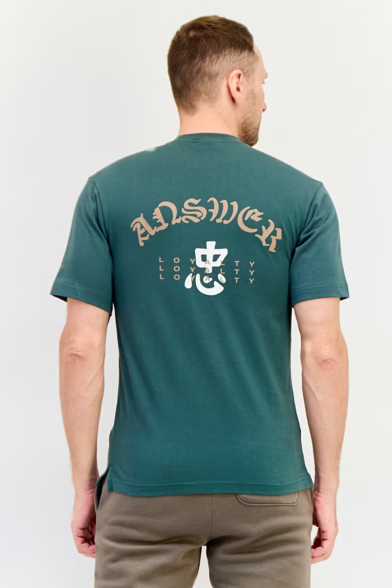 Men Sportswear Fit Short Sleeve Outdoor T-Shirt, Green
